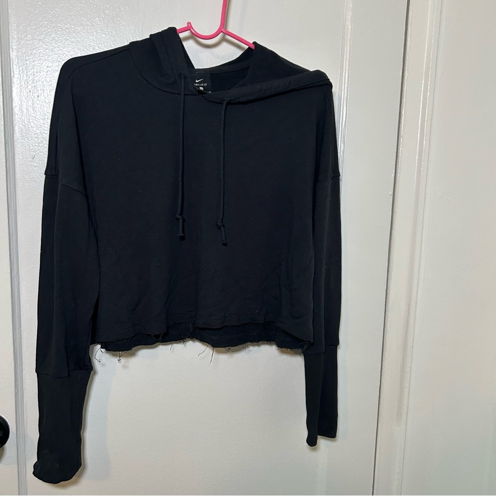 Nike Dri Fit black cropped hoodie